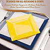 6.5" Yellow Square Plastic Cake Plates (80 Plates) Image 4