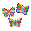 6" - 6 1/4" Mosaic Butterfly Multi-Colored Sand Art Pictures - 12 Pc. Image 1