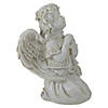6.75" Praying Angel with Cross Outdoor Garden Statue Image 2