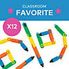 6" Bright Multicolor Plastic Folding Segment Fidget Pens - 12 Pc. Image 2