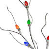 6' Brown LED Lighted Frosted Christmas Twig Tree - Multi-Color lights Image 4