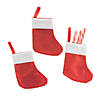 6" Bulk 144 Pc. Small Christmas Red & White Satin Stockings Image 1