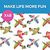 6" Bulk 48 Pc. North Pole Holiday Design Foam Gliders Image 1