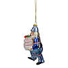 6" Busy Santa "USPS Priority" Mail Carrier Glass Christmas Ornament Image 3