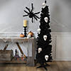 6' Charcoal Brown Iridescent Slim Artificial Tinsel Halloween Tree  Unlit Image 1