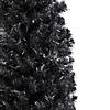 6' Charcoal Brown Iridescent Slim Artificial Tinsel Halloween Tree  Unlit Image 2