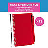 6" Classic Red Spiral Paper Notebook with Plastic Pens for 12 Image 1