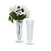 6" Clear Patterned Plastic Bud Vases - 12 Pc. Image 1