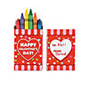6-Color Box of Crayons Valentine Exchanges for 24 Image 1