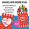 6-Color Box of Crayons Valentine Exchanges for 24 Image 1