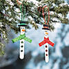 6" Craft Stick Snowman Christmas Ornament Craft Kit - Makes 12 Image 2