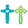 6" DIY Unfinished Wood Wall Crosses with Cutouts - 12 Pc. Image 1