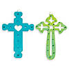 6" DIY Unfinished Wood Wall Crosses with Cutouts - 4 Pc. Image 1