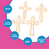 6" DIY Unfinished Wood Wall Crosses with Cutouts - 4 Pc. Image 3