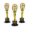 6" Film Reel Movie Buff Goldtone Trophies on Black Base - 12 Pc. Image 1