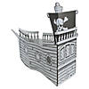 6 Ft. 10" x 4 Ft. 8 1/2" Color Your Own Pirate Ship White Cardboard Playhouse Image 1