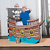 6 Ft. 10" x 4 Ft. 8 1/2" Color Your Own Pirate Ship White Cardboard Playhouse Image 3