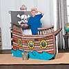 6 Ft. 10" x 4 Ft. 8 1/2" Color Your Own Pirate Ship White Cardboard Playhouse Image 4