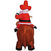 6 Ft. 6&quot; Airblown&amp;#174; Inflatable Cowboy Santa on a Longhorn Christmas Outdoor Yard Decoration Image 1