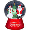 6 Ft. Airblown<sup>&#174;</sup> Santa & Snowman Snow Globe with Snow Pellets & Built-In LED Lights Christmas Outdoor Yard Decoration Image 1