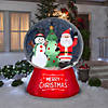 6 Ft. Airblown<sup>&#174;</sup> Santa & Snowman Snow Globe with Snow Pellets & Built-In LED Lights Christmas Outdoor Yard Decoration Image 2