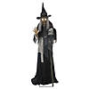 6 Ft. Animated Lunging Haggard Witch Standing Halloween Decoration Image 3