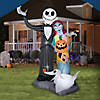 6 Ft. Blow-Up Inflatable Nightmare Before Christmas Jack, Sally & Zero with Built-In LED Lights Outdoor Yard Decoration Image 1
