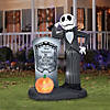 6 Ft. Blow-Up Inflatable Nightmare Before Christmas Jack Skellington Tomb with Built-In LED Lights Outdoor Yard Decoration Image 1