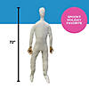 6 Ft. Life-Sized White Dummy with Hands Halloween Decoration Image 2