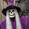 6 Ft. Light-Up Eyes Skeletal Witch Halloween Hanging Decoration Image 2