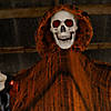 6 Ft. Light-Up Skeletal Reaper in Orange Robes Halloween Hanging Decoration Image 2