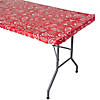 6 Ft. Red Bandana Fitted Rectangle Plastic Tablecloth Image 1