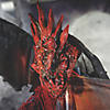 6 Ft. Standing Animated Black & Red Dragon Man Halloween Decoration Image 4