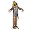 6 Ft. Standing Animated Ghoulish Scarecrow Halloween Decoration Image 1