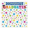 6 Ft. x 6 Ft. Elementary Graduation Colorful Stars Plastic Backdrop Image 1