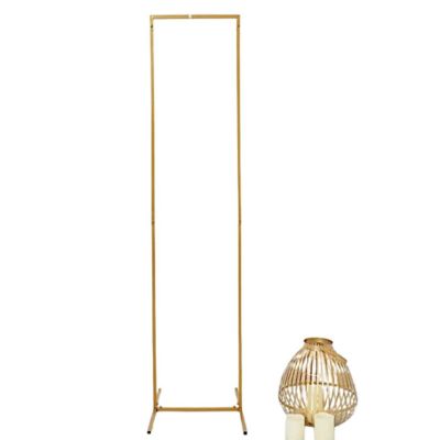 6 ft Gold Metal Floral Display Frame Rectangle BACKDROP STAND Wedding Arch Event Image 1