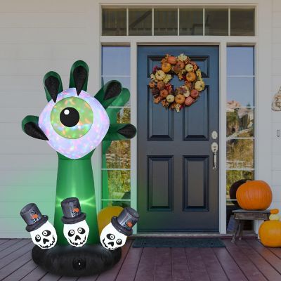 6 ft Skull and Eye Outdoor Halloween Inflatables Image 1