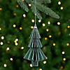 6" Glittered Green Christmas Tree Ornament Image 1