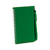 6" Green Spiral Paper Notebooks with Black Ink Pens - 12 Pc. Image 1