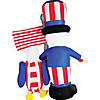 6' Inflatable Uncle Sam With Eagle Outdoor Yard Decoration Image 1