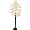 6' LED Lighted White Floral Artificial Tree - Warm White Lights Image 1