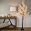 6' LED Lighted White Floral Artificial Tree - Warm White Lights Image 1