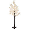 6' LED Lighted White Floral Artificial Tree - Warm White Lights Image 2