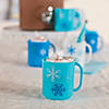 6 oz. Winter Snowflakes White & Blue BPA-Free Plastic Mugs - 12 Ct. Image 2