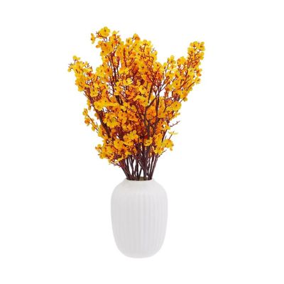 6-Pack 20" Silk Artificial Baby's Breath &amp;#8211; Orange Floral Stems Image 1