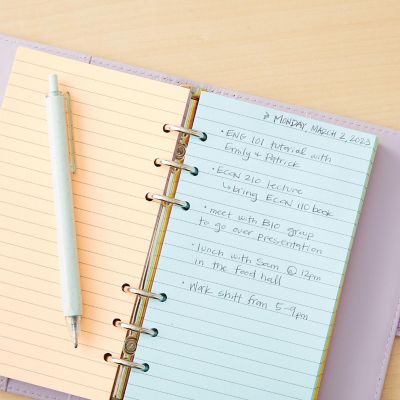 6 Pack Colored A6 Refill Paper for 6-Ring Binder, Planner, Loose Leaf Colored Lined Paper Insert (240 Sheets/480 Pages) Image 3