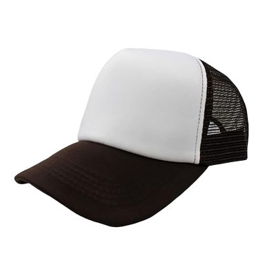 6-Pack Trucker Hat Adjustable Cap (White &amp; Brown) Image 1