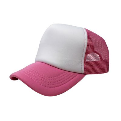 6-Pack Trucker Hat Adjustable Cap (White &amp; Pink) Image 1