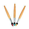 6" Paintbrush-Shaped Black Ink Plastic Pens - 12 Pc. Image 1