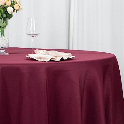 6 pcs 108" Round Premium Polyester Tablecloths Wedding Party Table Linens  Image 1